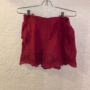 Maroon shorts